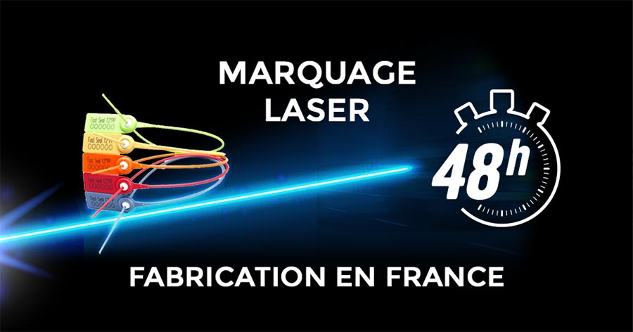 scellés de sécurité personnalisés avec marquage laser